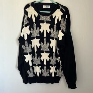 Vintage cotton Pringle of Scotland knit sweater. Size XL